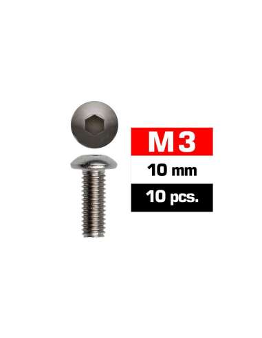 Tornillos M 3 x 10 Mm Boton 10 Uds