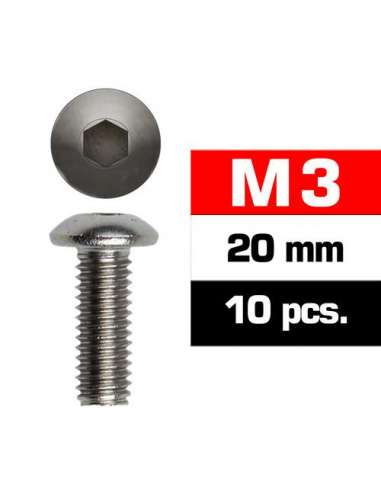 Tornillo Allen Boton 4 x 8mm 10 Unidades