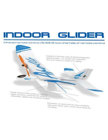 AVION INDOOR GLIDER 2.4 GHZ 2 CANALES