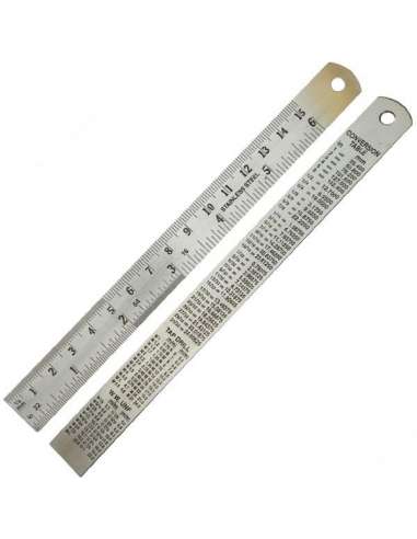 REGLA 150 MM. ACERO INOXIDABLE 