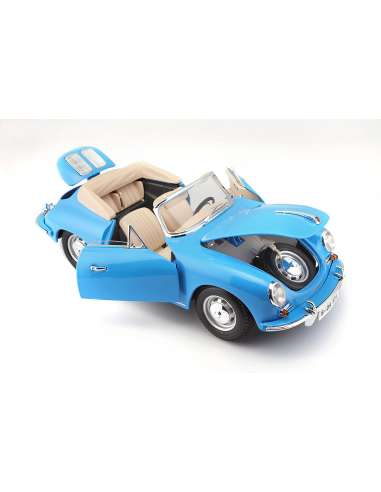 PORSCHE 356B CABRIOLET AZUL ESCALA 1/18
