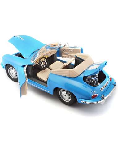 PORSCHE 356B CABRIOLET AZUL ESCALA 1/18