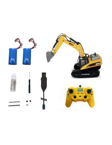 Excavadora R.C. de Cadenas Metal Huina 1