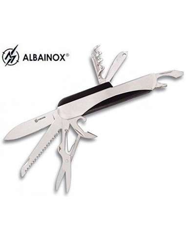 Navaja ALBAINOX MULTIUSOS. 9 usos. INOX