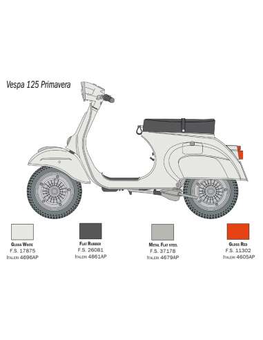 Maqueta Moto Vespa 125 Primavera 1/9