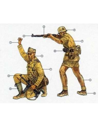 Soldados Alemanes AfrikaKorps WWII 1/72 