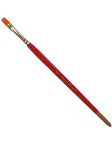 Pincel Toray Plano Nº4 405K Mango Rojo