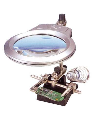 Robot con Lupa, Led mas Soporte