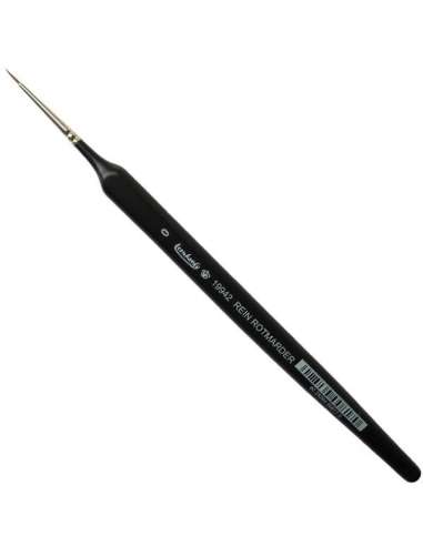 Pincel Marta Roja 0 Mango Negro Triangul