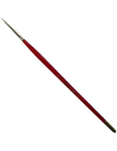 Pincel Toray 4/0 Redondo 375 Mango Rojo