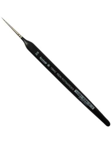 Pincel Marta Roja 2/0 Mango Negro Triang