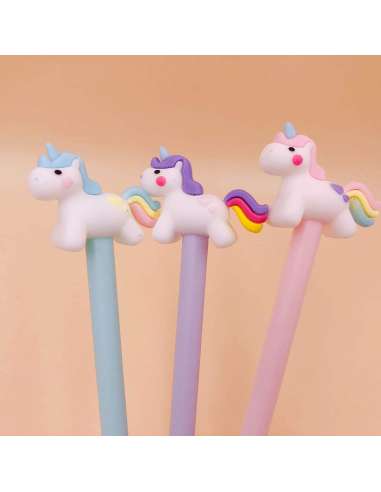 Boligrafo Gel Con Unicornio 3 Colores 