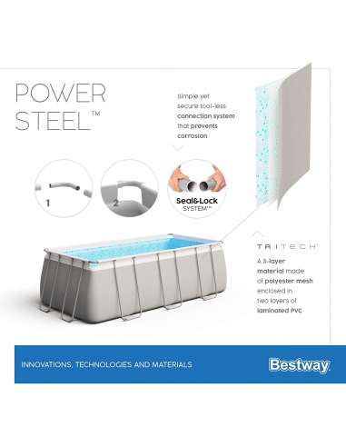 Piscina Tubular Rectangular Power Steel.