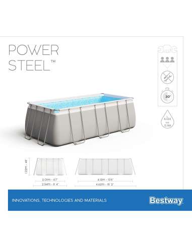 Piscina Tubular Rectangular Power Steel.