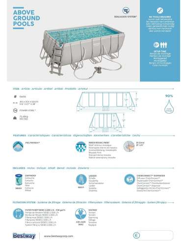 Piscina Tubular Rectangular Power Steel.