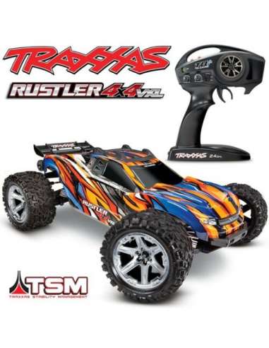 Traxxas Rustler 4x4 Vxl Traxxas Naranja Traxxas Rustler 4x4 Vxl Traxxas Naranja