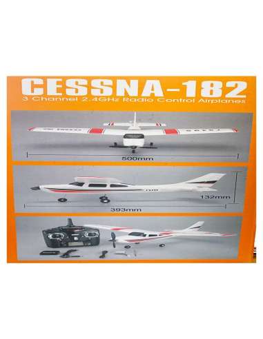 Avion Cessna 3 Canales 2.4Ghz. Completo