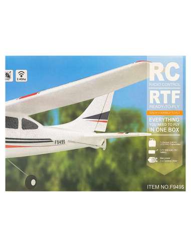 Avion Cessna 3 Canales 2.4Ghz. Completo