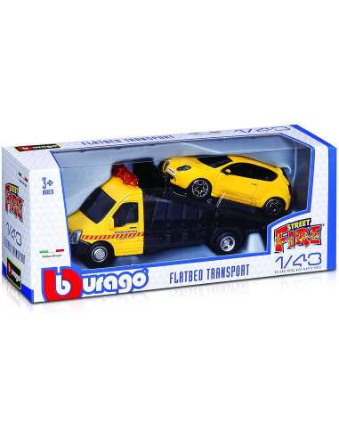 Camion Grua Con Coche Burago Escala 1/43