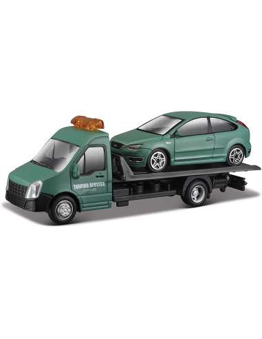 Camion Grua Con Coche Burago Escala 1/43