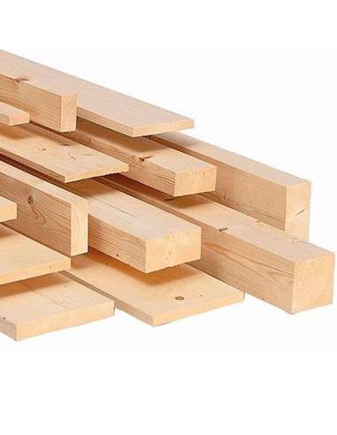 Liston Rectangular Pino 2X4mm 1 metro