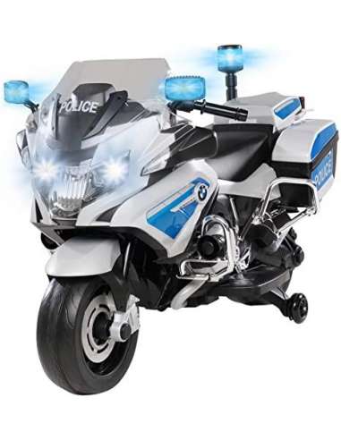 Moto Bmw Policia Blanca y Azul Con Luz
