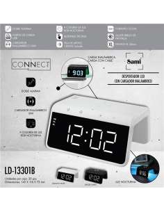 Despertador Sami Led Blco...