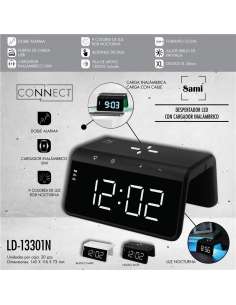 Despertador Sami Led Negro...