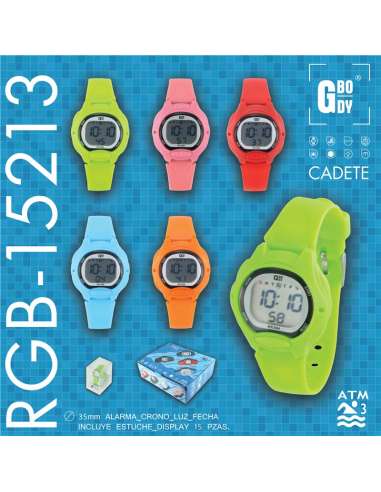 Reloj Gbody Lcd Cadete Esfera 30mm