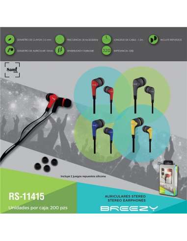 Auriculares Sami Breezy  Silicona 