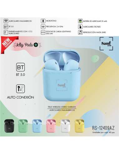 Auriculares Inalámbricos Azul.