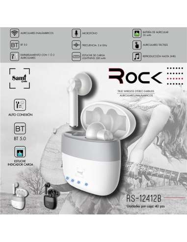 Auriculares inalambrico Blaco Rock  Auriculares inalambrico Blaco Rock