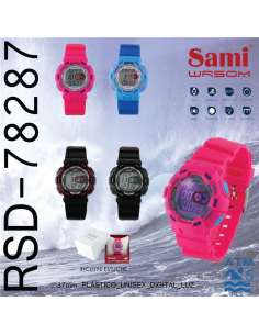 Reloj Sami Lcd Con Luz 7 Color