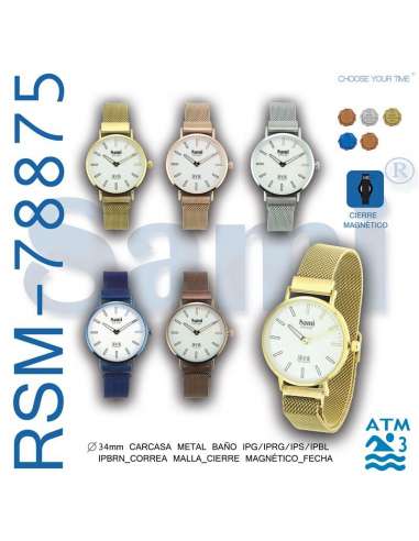 Reloj Sami Esfera Plana Cierre Magnético