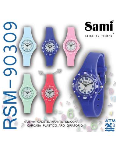 Reloj Correa De Goma Esfera Blanca