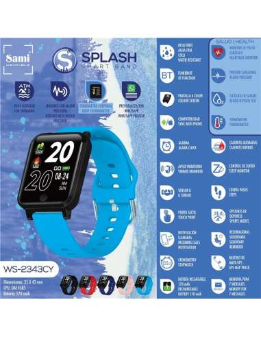 Reloj Sami Wearable Smartband Azul