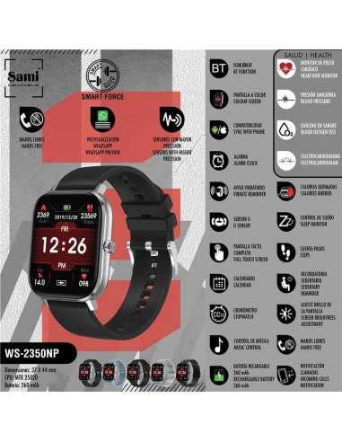 Reloj Wearable Smartwatch Smartfor Plata
