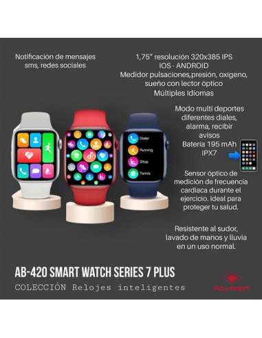 Reloj Smart Watch Serie 7 Plus 5 Colores