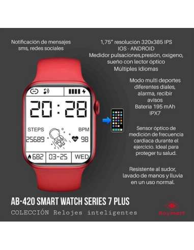 Reloj Smart Watch Serie 7 Plus 5 Colores