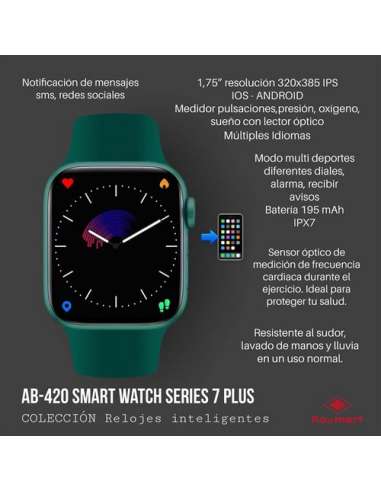 Reloj Smart Watch Serie 7 Plus 5 Colores