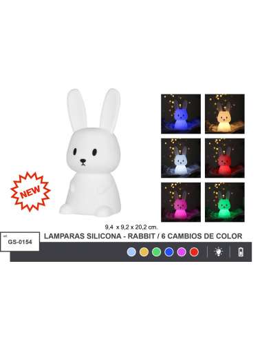 Lampara Silicona Conejo 