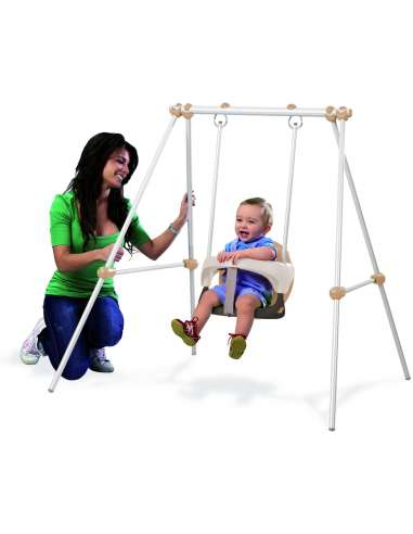 Columpio Metal Baby Swing Beige