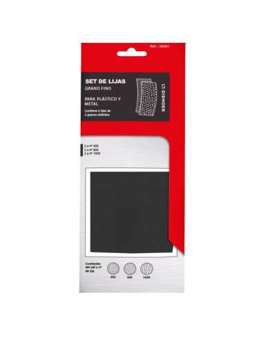 Set de Lijas grano fino 6uds