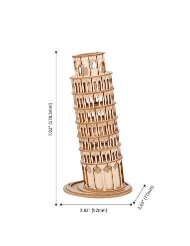 Maqueta Kit Madera Torre De Pisa