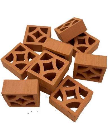 Celosía 3 20x20x9 Roja 25 uds Eurokit