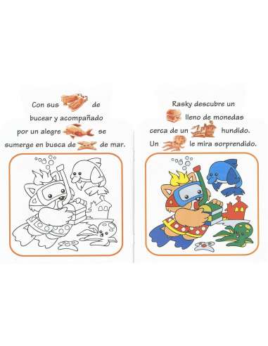 Libro Pictogramas - Pega y Colorea