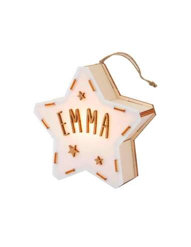 Estrella Luminosa Mini a Pilas C/Letras 