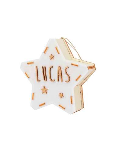Estrella Luminosa Mini a Pilas C/Letras 