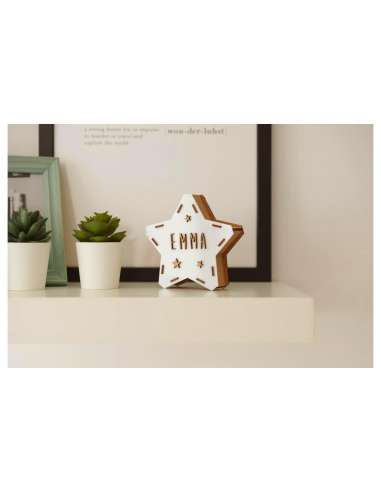 Estrella Luminosa Mini a Pilas C/Letras 