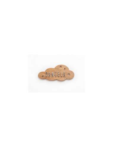 Placa Puerta Forma Nube Madera C/Letras Placa Puerta Forma Nube Madera C/Letras